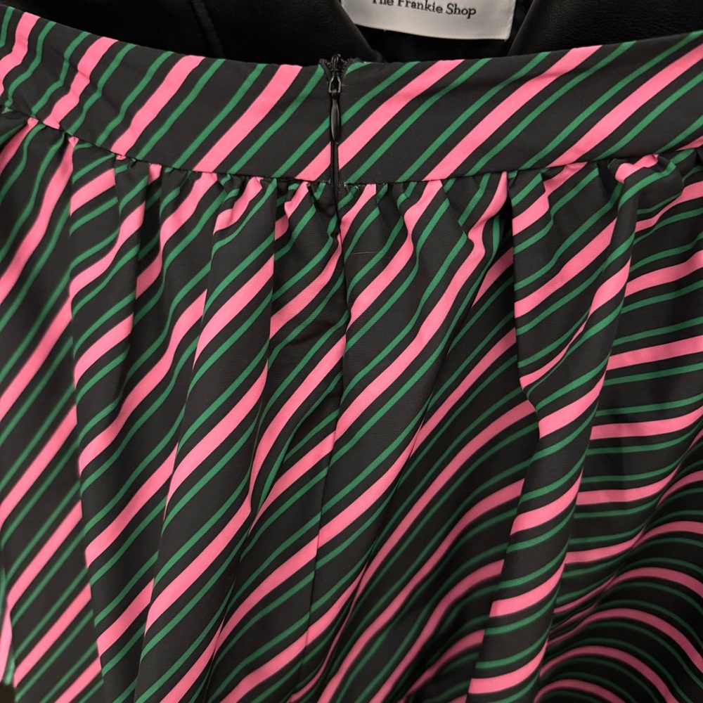 Wicked Women's Striped Bubble Mini Skirt - Pink and Green - Picture 3 of 7
